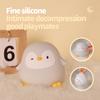 Cartoon Penguin Silicone Lamp Rechargeable LED Night Light Two-level Dimming Timer Off Sleep Light for Room Decoration