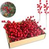 35pc Artificial Red Berry Flowers Bouquet Fake Plant for Home Vase Decor Xmas Tree Ornaments New Year 2024 Party Christmas Decoration