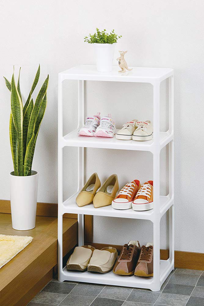 Полка Sanka 3-х уровневая светло-серого цвета x глубина x высота 3-х уровневая цветная коробка Размер Tana Сделано в Японии (Ширина 44,8 31,7 91см) кт-S3LGY