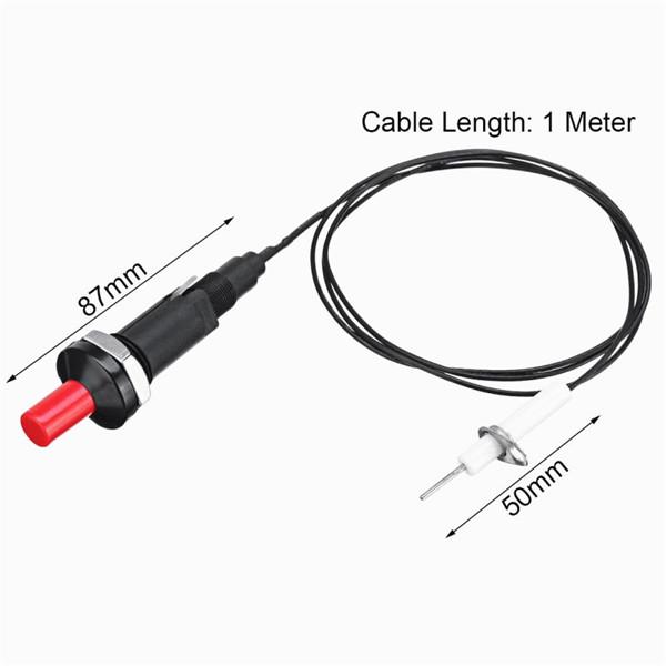 Набор пьезоискрового зажигания с кабелем 1000 мм, кнопочные кухонные зажигалки, аксессуары для бытовой техники