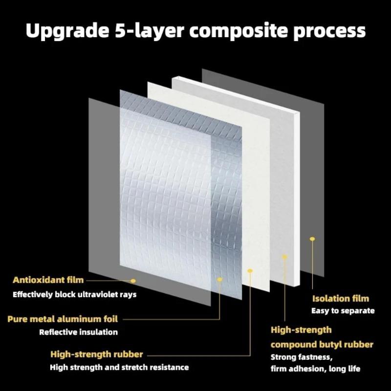 Сильная антипротечка водонепроницаемая лента алюминиевая фольга заплатка клей трещина ремонт герметик бутиловая уплотнительная лента остановить утечку