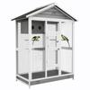 Wooden Birdcage with 4 Perches, Asphalt Roof, Waterproof, 112 X 68 X 154 Cm
