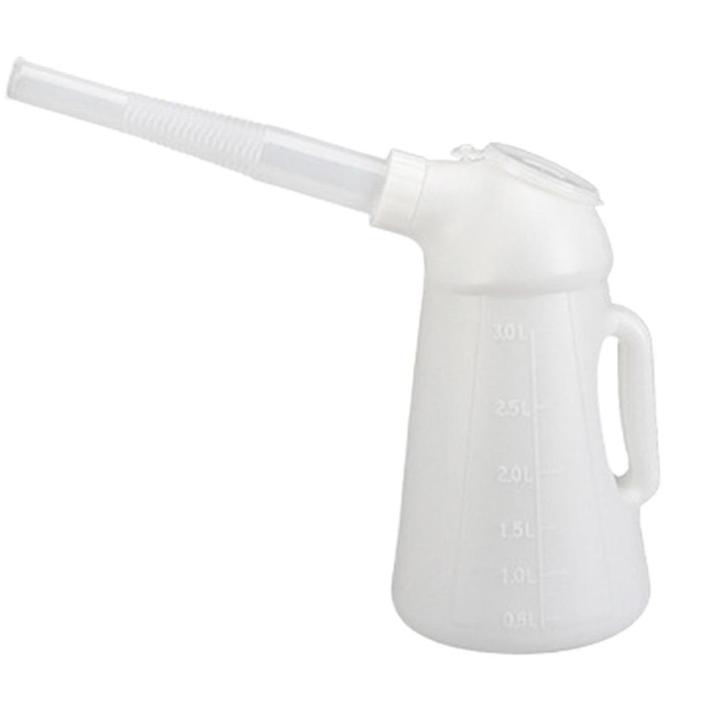 Oil Jug with Spout Engine Oil Dispenser Jug Leakage Proof Oil Measuring Container with Lid for Automotive Fluids