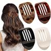 4pcs/set Matte Oval Flat Clip, Minimalist Matte Curved Curved Hair Clip for Women Girls Thick Hair
