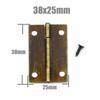 10-25pcs Mini Antique Brass Cabinet Hinges with Screws for Jewelry Gift Box Wooden Wine Chest Door Hardware