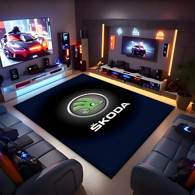 Skoda Polyester Carpet, Soft Indoor Mat for Office Chair, Living Room, Computer Desk - Decorative Home Office Rug Design