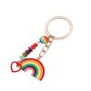 Trendy Rainbow Keychain Colorful Alloy Keyring Sturdy Designs for Everyday Use
