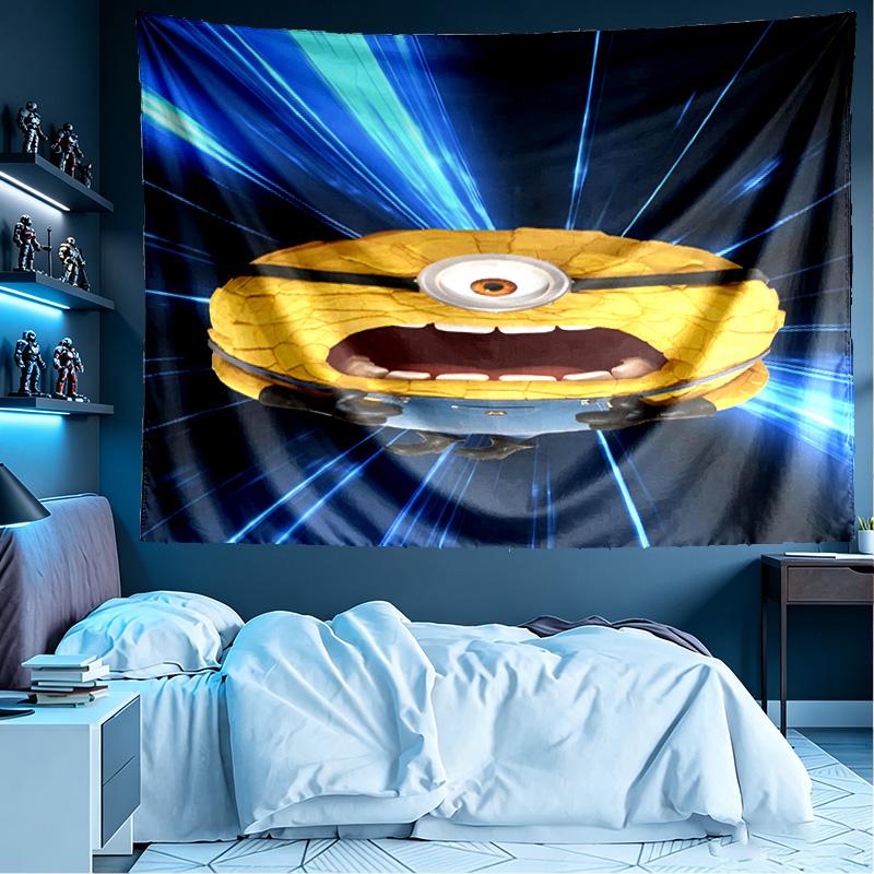 Minions Print Tapestry, Lightweight Wall Hanging, for Bedroom, Dorm, Living Room, Home Art Decor, Birthday Christmas Gift for Friends