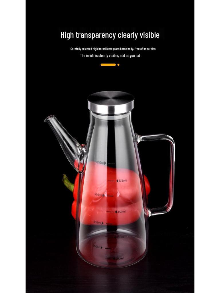 Leak-Proof Stainless Steel Oil & Vinegar Bottle for Kitchen