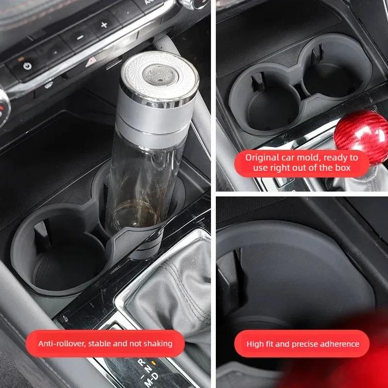Interior Accessorie Anti-Slip Water Cup Tray Pad Tools For Mazda 3 -2026 Center Console Cup Holder Mat Non-Slip Storage Pad