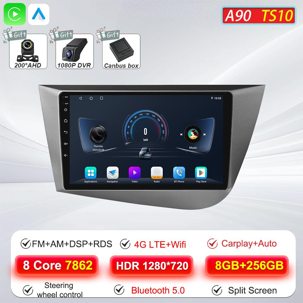 Carplay Screen For Seat Leon 2 MK2 2005 2006 2007 2008 2009 2010 2011 2012 Autoradio Stereo Head Unit Car Radio Video Player DSP