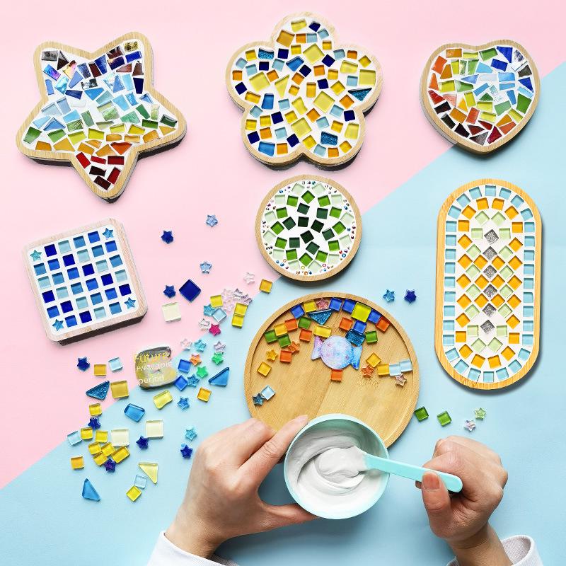 DIY Handmade Mosaic Coaster Kit for Students - Perfect for Kindergarten Activities and Halloween Crafting