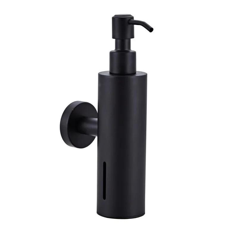 Wall Mounted Soap Dispenser 304 Stainless Steel Brushed Gold Manual Soap Dispenser Hotel Bathroom Liquid Soaps Dispensers