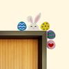 Easter Bunny Door Corner Decoration Farmhouse Rustic Colorful Egg Carrot Rabbit Ears
