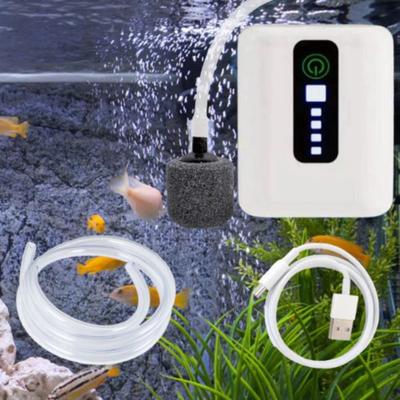 Прочный 70H/40H Аквариумный кислородный насос USB-перезаряжаемый Аэратор для аквариума Ультра-тихий Водонепроницаемый Насос для кислорода для рыбалки на открытом воздухе