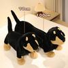 Realistic Dachshund Plush Toy Cute Sausage Dog Stuffed Animal Soft Comforting Companion Gift for Girls Kids