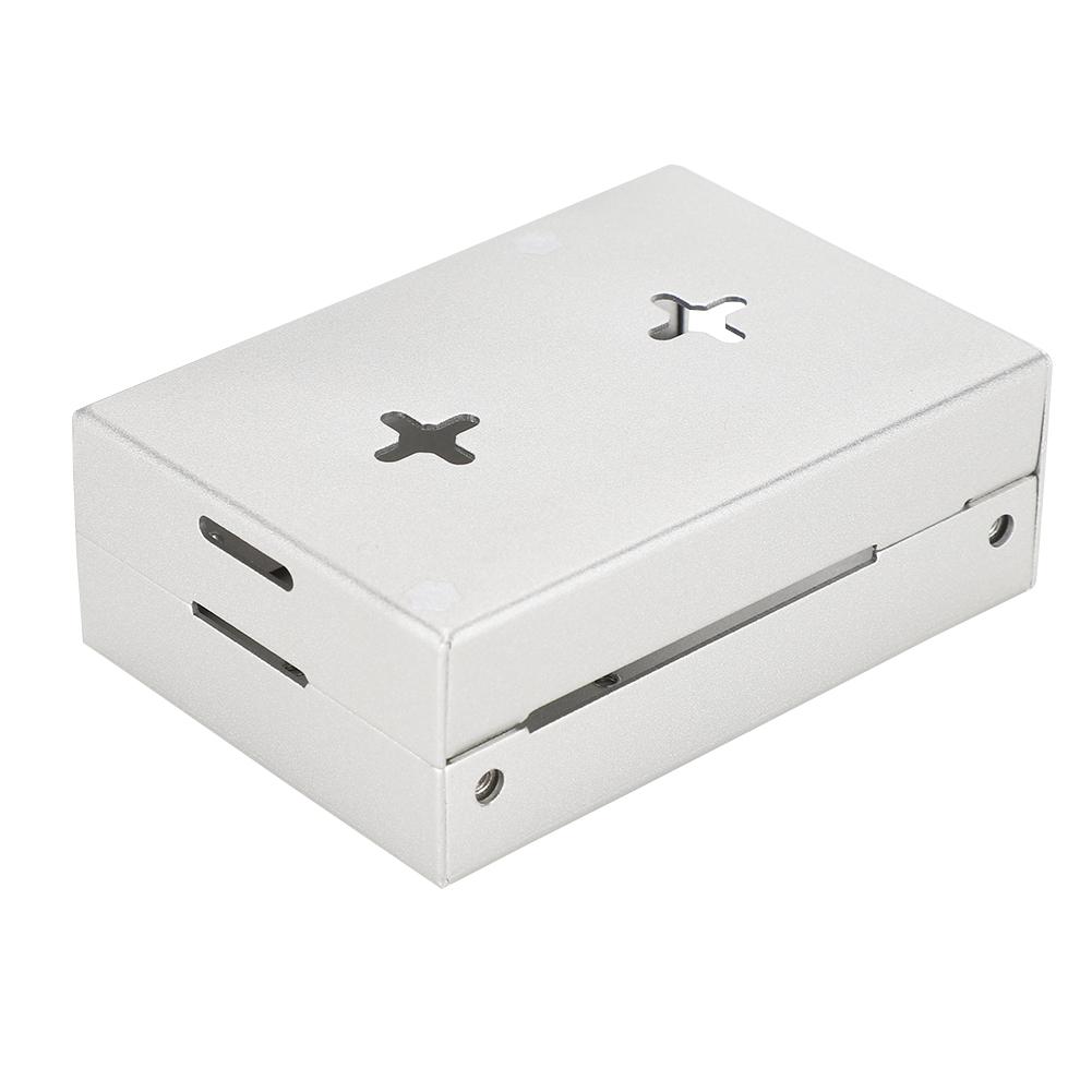 Для Raspberry Pi 4B Высококачественный Защитный Металлический Перфорированный Чехол-Кейс из Алюминиевого Сплава Серебристый