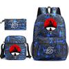 Anime Naruto Starry Sky Teen Student School Bag Three-Piece Set Men'S And Women'S Backpacks Satchel Pencil Bag