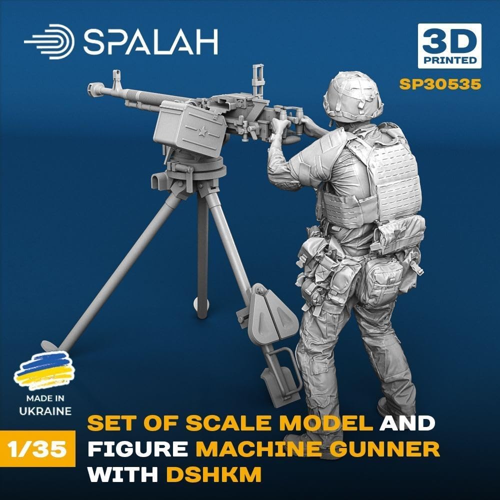 Солдат Спецназа с Пулеметом ДШК Набор для 3D-печати SPU30535 1/35 12.7мм