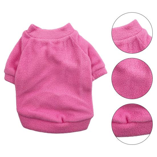 Одежда для домашних животных, супермягкий износостойкий флисовый однотонный пуловер для щенков, пуловер для домашних животных
