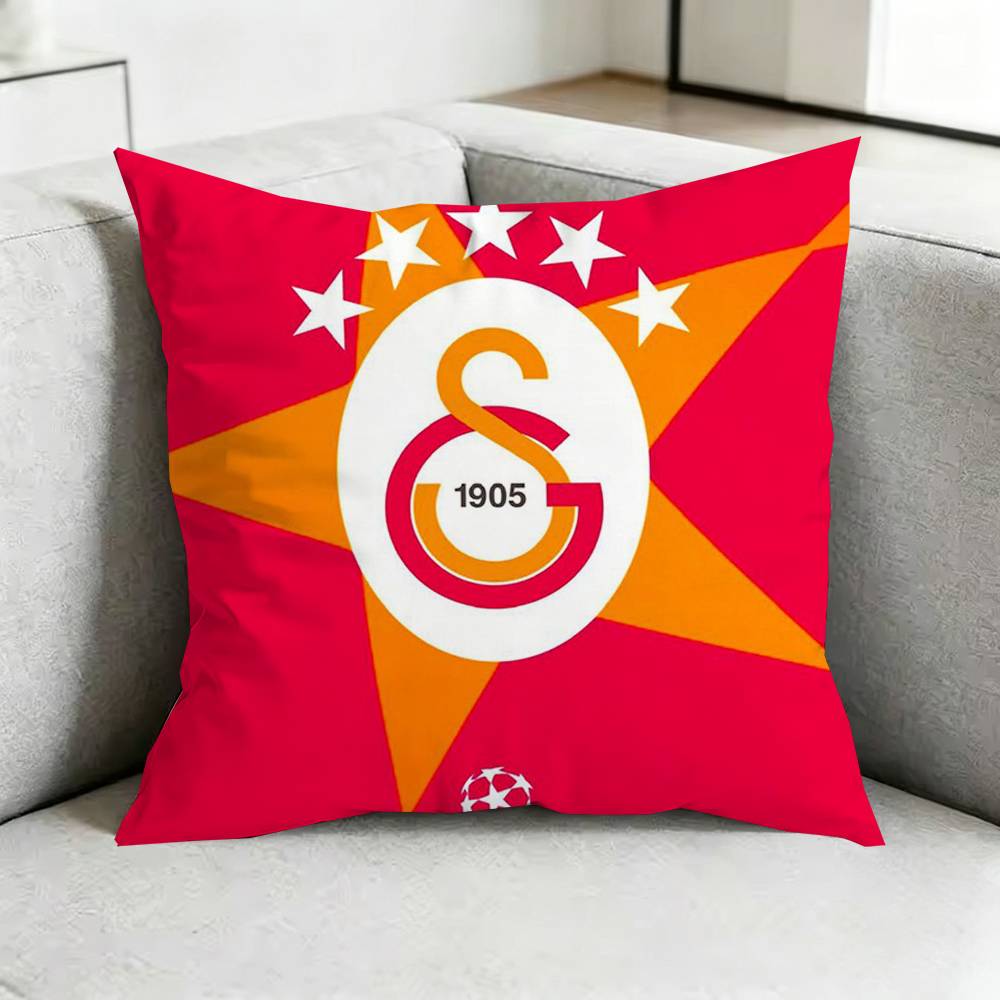 Galatasaray SK s Логотип Квадратная Двусторонняя печать Наволочка Спальня Прикроватная Подушка Чехол для Подушки на Диван Подарок
