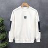 Men's Heavyweight Round Neck Sweatshirts, Trendy Spring/Autumn Long Sleeve Tops