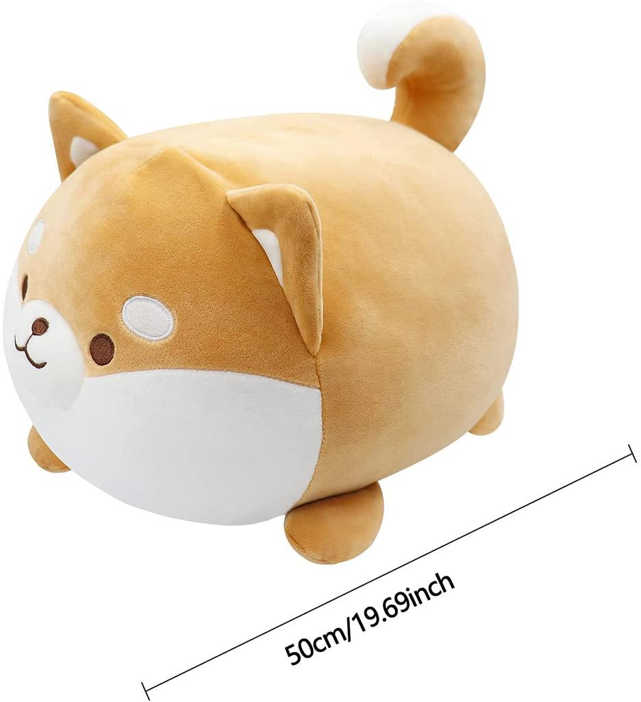 Homehalo Плюшевая игрушка Сиба-ину Супер милая игрушка Сиба-ину Реалистичная плюшевая собака Супер мягкая плюшевая собака Мягкая спящая успокаивающая тело Многофункциональное кресло или