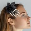 Black Rose Side Clip Spider Hand Funny Hairpin Headdress