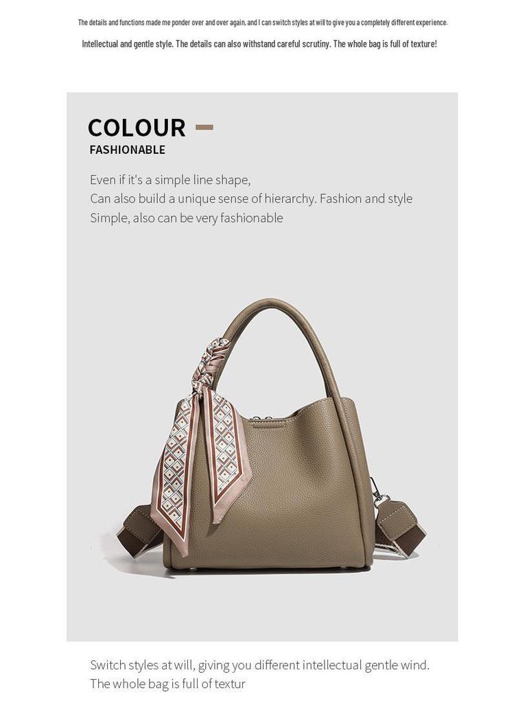 2025 Универсальная женская модная сумка-ведро - Высококлассный стиль кроссбоди и на плечо