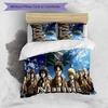 3pcs Custom Name Attack on Titan Bedding Set Duvet Cover Closure Includes 1 Duvet Cover & 2 Pillowcases for All Seasons Bedroom Decor