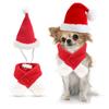 Pet Dog Christmas Scarf Hat Set Soft Comfortable Winter Neck Warmer Scarf Christmas Party Dress Up