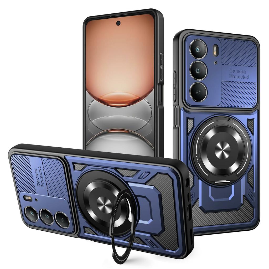 Для Realme C75 4G/14x 5G/V60 Pro 5G/P3x 5G Магнитный чехол Вращающаяся подставка Чехол-бампер из ТПУ + ПК
