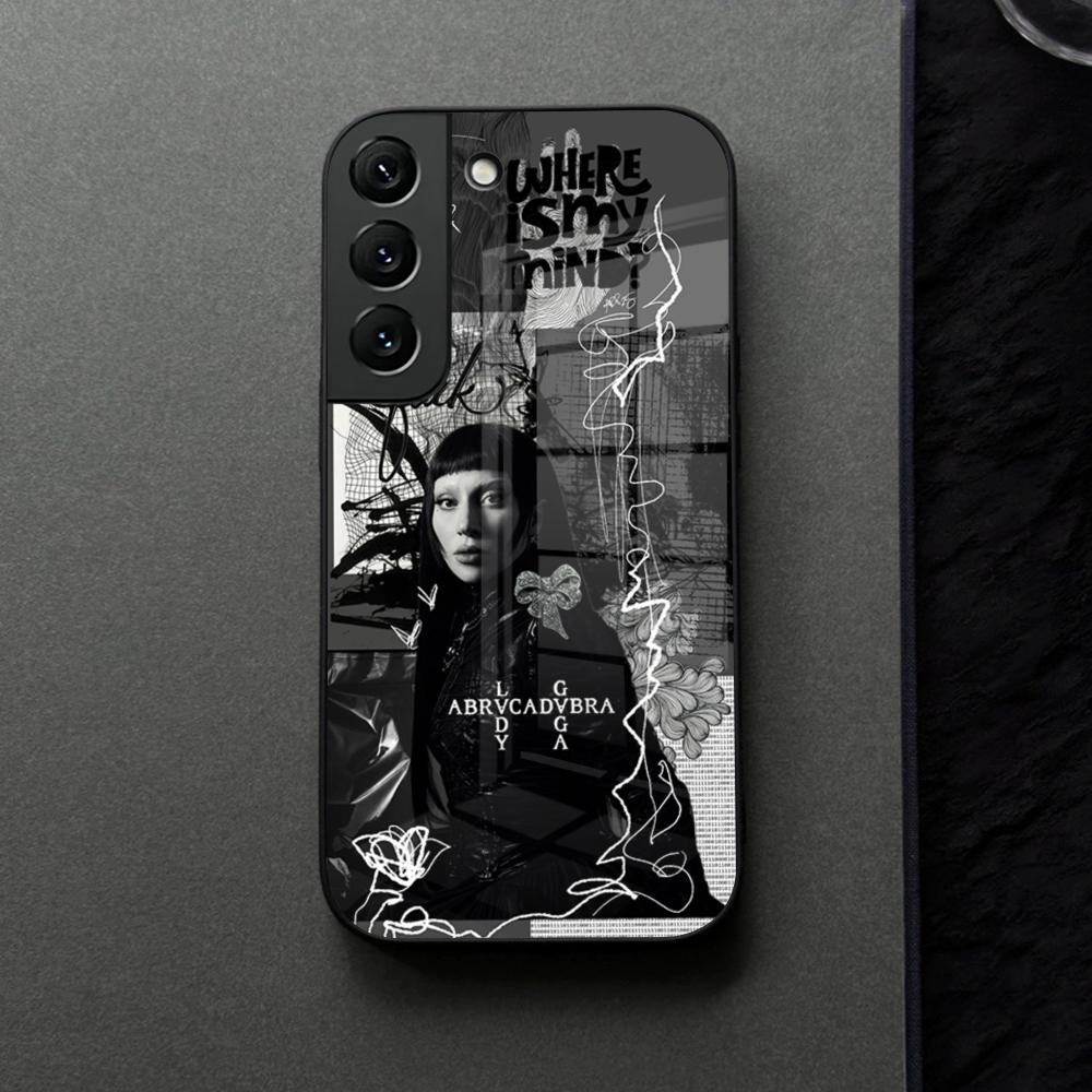 Чехол L-LADY GAGA MAYHEM Стеклянный Для Samsung Galaxy S21 S26 S25 S22 S20 S24 S23 Ultra Fe Plus A16 A34 A54 A24 Coque