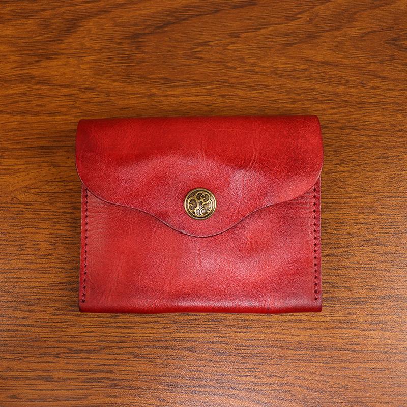 Distressed Leather Business Card Holder, Credit Cards Wallet for Men Slim Compact Vintage Card Holder Minimalist Card Organizer
