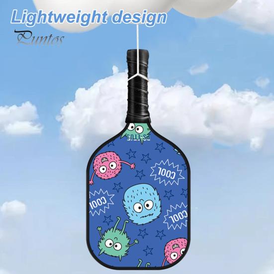 Детское весло для пиклбола с мультяшным принтом, легкая стекловолоконная детская ракетка для пиклбола, аксессуары для пиклбола, подарок на день рождения