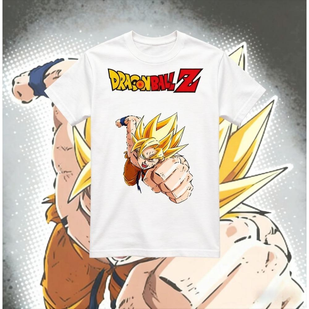 Летняя футболка Dragon Ball 40-летний юбилей, хлопок, с принтом аниме, большого размера, повседневная, уличная одежда, унисекс, Y2k
