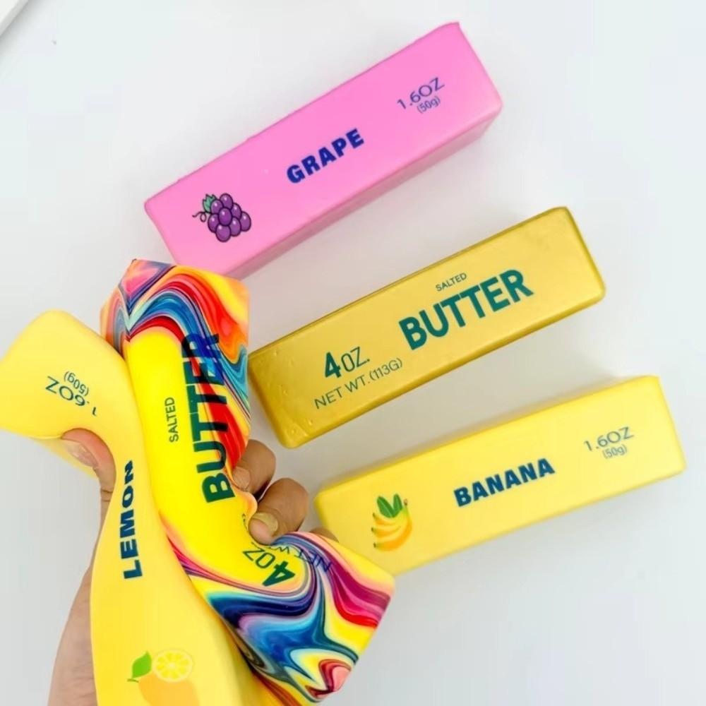 Slow Rebound Squeeze Butter Toy Soft Simulated Butter Pinch Toy Slow Rising Toy For Kids Adults