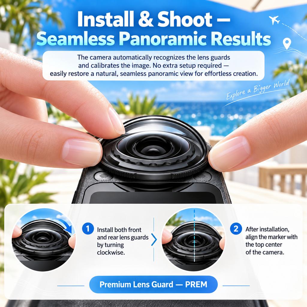 Защитное стекло для объектива Insta360 X6, Премиальная защита объектива, HD Clear, Твердость 10H, Защита от царапин, Оптические аксессуары для камеры