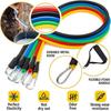 11Pcs/Set Portable Resistance Band Set Durable Elastic Training Band  Fitness Training
