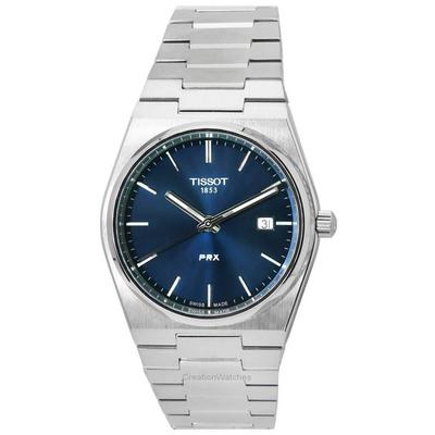 PRX T-Classic Кварцевые часы из нержавеющей стали с синим циферблатом T137.410.11.041.00 T1374101104100 100M Мужские часы