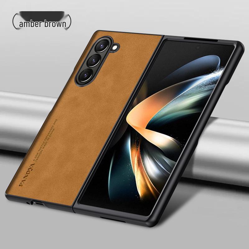 Чехол Samsung Z Fold 7 с текстурой овечьей кожи - Мягкий, Складной, Защита от царапин