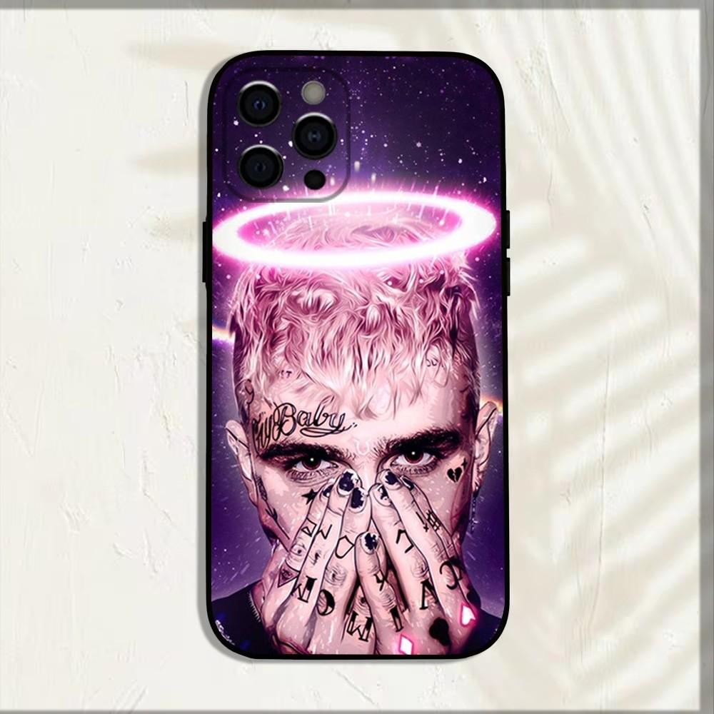 Чехол для телефона рэпера L-LIL Peep Для iPhone 16,15,14,13,12,11,Pro,X,XS,Max,XR,Plus,Mini Мягкий черный чехол