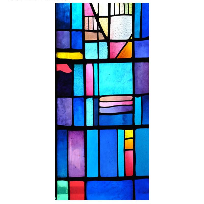 Витражная пленка для окон, непрозрачная матовая защита конфиденциальности, многоразовое съемное покрытие для церковного окна для домашнего декора