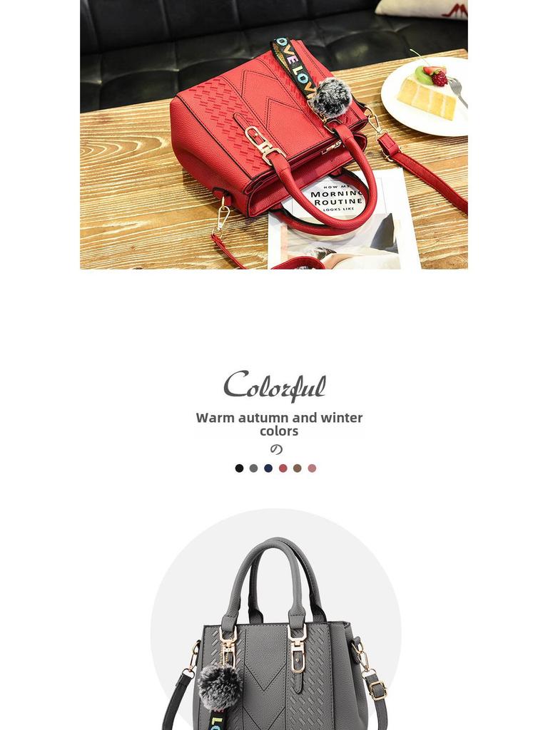 Модные женские сумки 2025 года: Стильные европейские и американские сумки на ремне с подвесками в виде шариков для волос