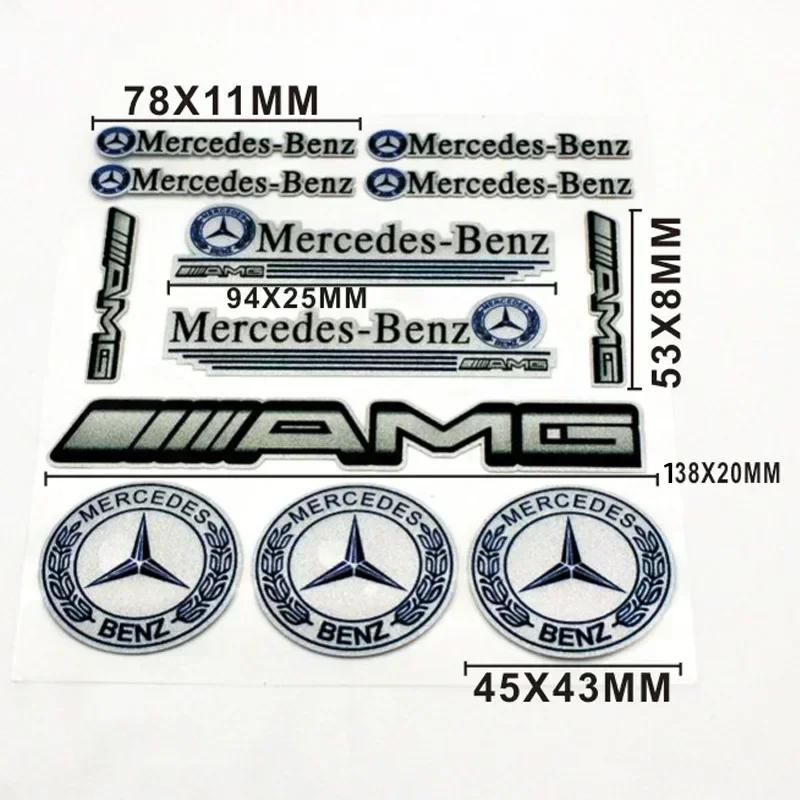 1set Car Badge Sticker Car Decoration Decal For Mercedes Benz W204 W124 W201 W202 W212 W220 W205 GLA CLA Car Accessories gadgets HIJKL1