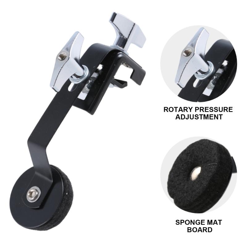 Clamp On Drum Damper Metal Felt Drum Mute Silencers Muffler Clamp on Tone Control Muffler for Snares Musical Parts