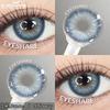 Eyeshare 2pcs Colored Contact Lenses for Eyes Blue Contact Black Eye Lens Gray Beautiful Pupils Yearly Brown Eyes Makeup Lenses