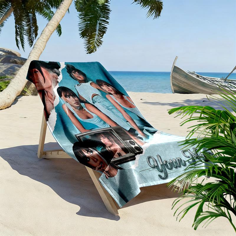 Custom Name Aitana Print Beach Towel, Large Soft Quick Dry Towel for Beach Camping Swimming -HE4