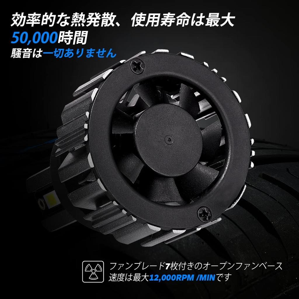 Светодиодная лампа для фары NOVSIGHT HB3, Для дальнего света, Для техосмотра, 12 000 лм, Совместима с 60 Вт