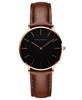 Hannah Martin Women's Watch, Stylish, Classic, Simple, Business Watch, Japanese Quartz Movement, Genuine Leather Band, Black